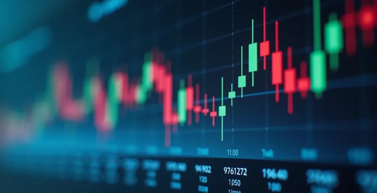 Graphique flou représentant visuellement les flux de trésorerie et alertes financières